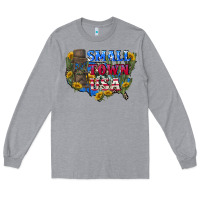 Heather Grey Small town usa 4th of july Long Sleeve Tee - CowGirlArtShop