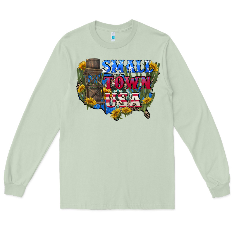 Small Town Usa 4th Of July Long Sleeve Tee by CowGirlArtShop | Teevron