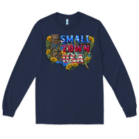 Navy Small town usa 4th of july Long Sleeve Tee - CowGirlArtShop
