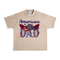 French Oak American dad with cowboy Urban Heavy Tee - texasbilliewilder