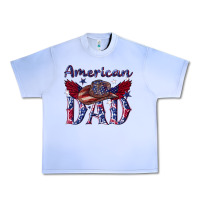 Grape Ice American dad with cowboy Urban Heavy Tee - texasbilliewilder