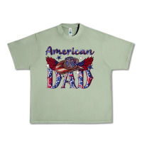 Oil Green American dad with cowboy Urban Heavy Tee - texasbilliewilder