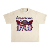 Sandshell American dad with cowboy Urban Heavy Tee - texasbilliewilder