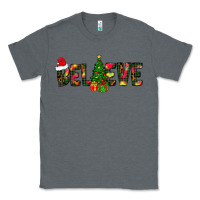 Charcoal Heather believe christmas Classic Tee - CowhideDigitalArt