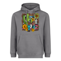 Storm western cactus with cowboy boots and sunflowers Heavyweight Hoodie - Artiststas