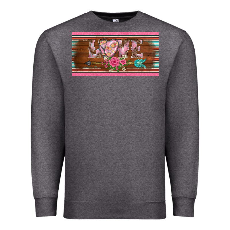 Western Nurse Love  Caduceus And Arrow License Plate Template Premium Sweatshirt by BarkalooDesign | Teevron