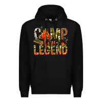 Black camp fire legend Premium Hoodie - NancyCooperArtShop