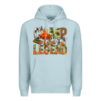 Blue Mist camp fire legend Premium Hoodie - NancyCooperArtShop