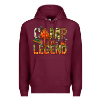 Burgundy camp fire legend Premium Hoodie - NancyCooperArtShop