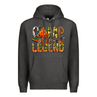 Charcoal Heather camp fire legend Premium Hoodie - NancyCooperArtShop