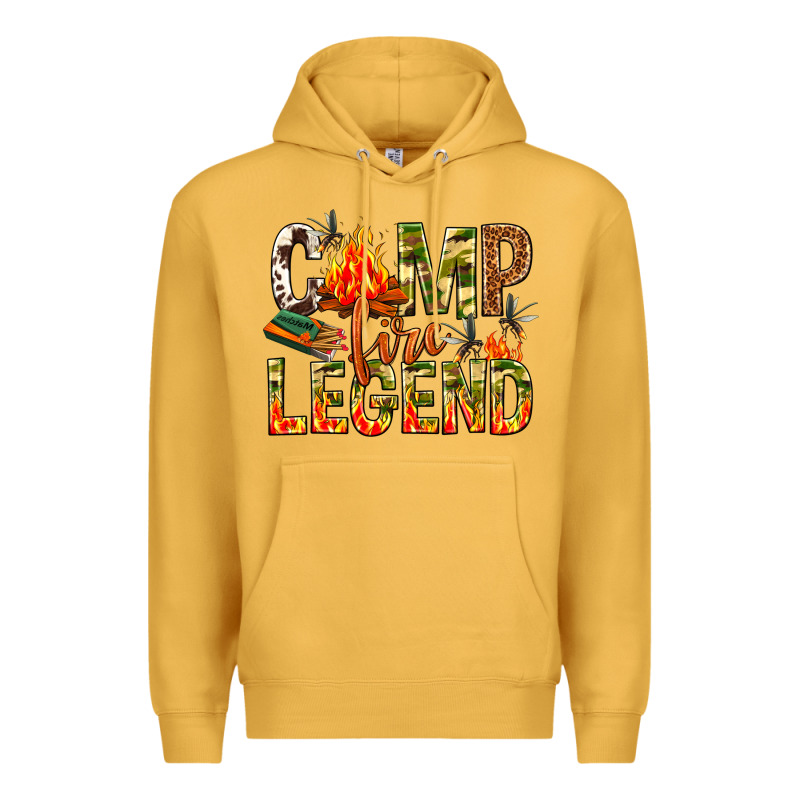 Camp Fire Legend Premium Hoodie by NancyCooperArtShop | Teevron