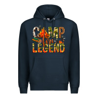 Navy camp fire legend Premium Hoodie - NancyCooperArtShop
