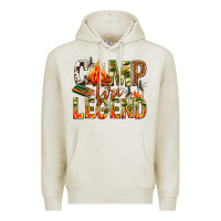 Oatmeal Heather camp fire legend Premium Hoodie - NancyCooperArtShop