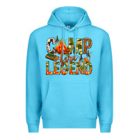 Ocean Blue camp fire legend Premium Hoodie - NancyCooperArtShop