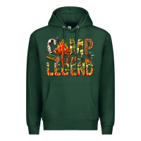 Sports Green camp fire legend Premium Hoodie - NancyCooperArtShop