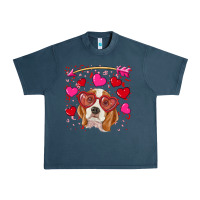 Midnight Navy valentine's day  beagle Urban Heavy Tee - RanaPortraitStore