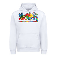 White accept love understand Urban Hoodie - LillyAllenDesigns