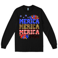 Black Merica merica merica vibes Long Sleeve Tee - Neo Western