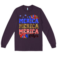 Plum Merica merica merica vibes Long Sleeve Tee - Neo Western