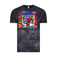 Cloud Black puerto rico hearts Vintage Tee - Zillion Design Studio