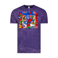 Cloud Purple puerto rico hearts Vintage Tee - Zillion Design Studio