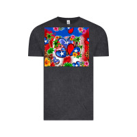 Vintage Black puerto rico hearts Vintage Tee - Zillion Design Studio