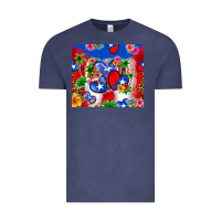 Vintage Denim puerto rico hearts Vintage Tee - Zillion Design Studio