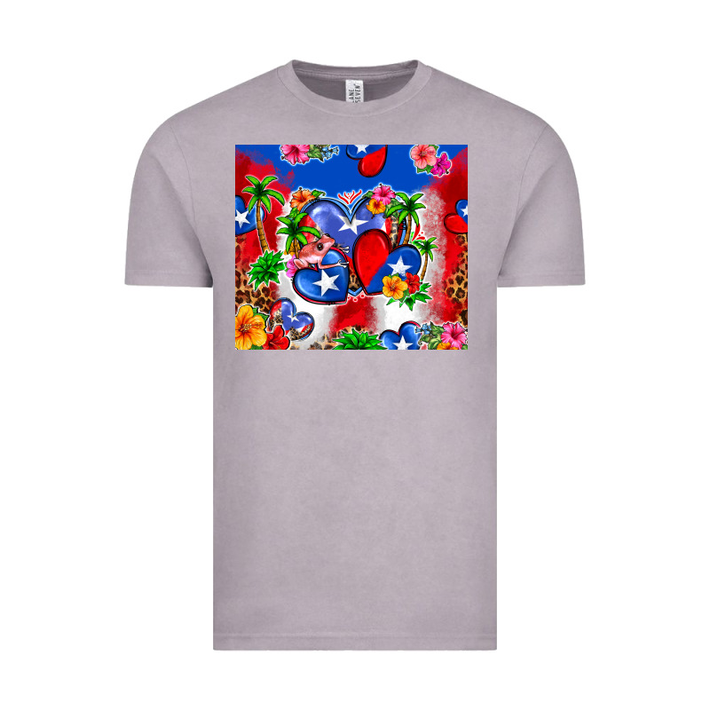 Puerto Rico Hearts Vintage Tee by Zillion Design Studio | Teevron
