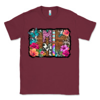 Burgundy mimi floral background Classic Tee - HRA Design Shop