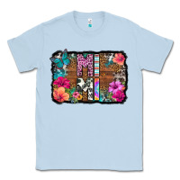 Dusty Blue mimi floral background Classic Tee - HRA Design Shop