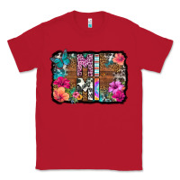 Red mimi floral background Classic Tee - HRA Design Shop