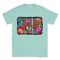 Seafoam mimi floral background Classic Tee - HRA Design Shop