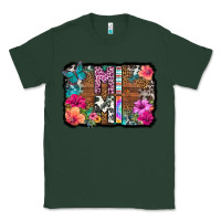 Sports Green mimi floral background Classic Tee - HRA Design Shop