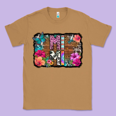 Mimi Floral Background Classic Tee Designed By Hra Design Shop