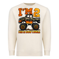 Sandshell i'm two this is how i roll monster truck birthday Premium Sweatshirt - Jasminsmagicworld