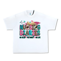 White nursing diaries no sleep no money no life Urban Heavy Tee - Zillion Design Studio