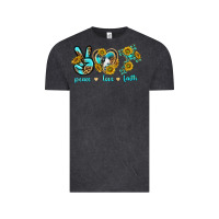Vintage Black peace love faith Vintage Tee - texasbilliewilder