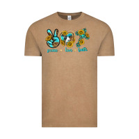 Vintage Coffee peace love faith Vintage Tee - texasbilliewilder