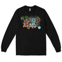 Black hello summer Long Sleeve Tee - SublimationCraftShop