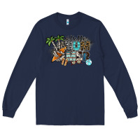 Navy hello summer Long Sleeve Tee - SublimationCraftShop