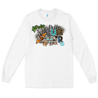 White hello summer Long Sleeve Tee - SublimationCraftShop