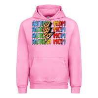 Fuchsia Pink autism mom lightning bolt Urban Hoodie - LillyAllenDesigns