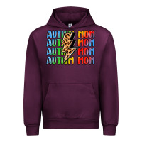 Mauve Wine autism mom lightning bolt Urban Hoodie - LillyAllenDesigns