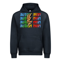 Navy autism mom lightning bolt Urban Hoodie - LillyAllenDesigns