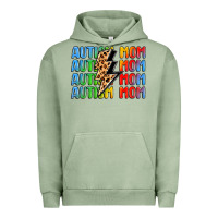 Pigment Oil Green autism mom lightning bolt Urban Hoodie - LillyAllenDesigns