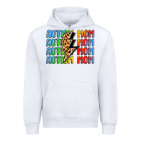 White autism mom lightning bolt Urban Hoodie - LillyAllenDesigns