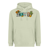 Matcha howdy with cowboy hat and cactus Heavyweight Hoodie - Artiststas