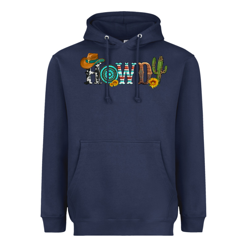 Howdy With Cowboy Hat And Cactus Heavyweight Hoodie by Artiststas | Teevron