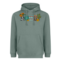 Sage howdy with cowboy hat and cactus Heavyweight Hoodie - Artiststas