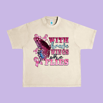 With Brave Wings She Flies Urban Heavy Tee Designed By Barkaloodesign